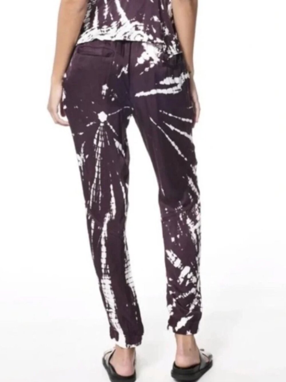 Young Fabulous & Broke Jogger Pants Silky Raisin Starburst Tie Dye medium